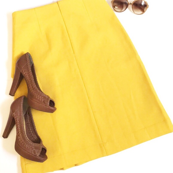Yellow A-Line Skirt - Picture 2 of 2